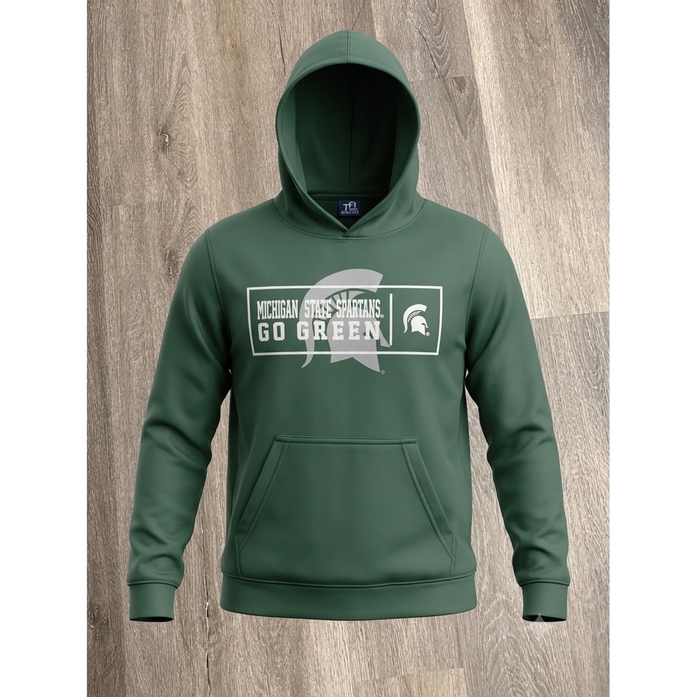 Team Athletics Michigan State Spartans Boys L 12/14 Green Hoodie 9K4BWNA5W-C59